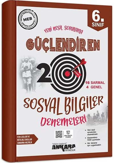 Ankara Yayınları 6. Sınıf Sosyal Bilgiler Güçlendiren 12 Li Denem