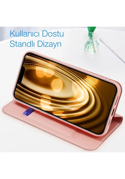 Dux Ducis Apple İphone Uyumlu 13 Pro Max 6.7inç Kılıf Kapaklı Flip Cover Kılıf Skinpro Series- 5775 standart