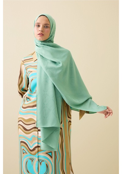 İmannooor İman I Baklava Mint Yeşili Ramy Jakar Şal 70x190