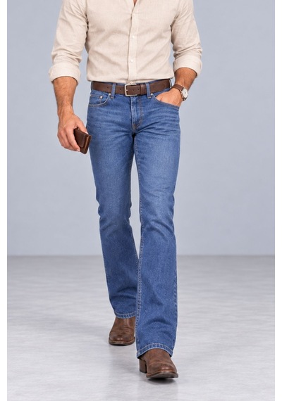 Cedy Denim Cedy Denım-regular Fit Yüksek Bel Esnek Jean Erkek Kot Pantolon C336 Mavi