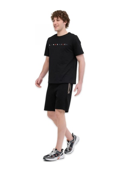 Lumberjack 6m Ml Messus 11urbng2022 6fx Kısa Kolu Siyah Unisex T-shirt