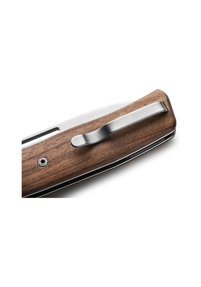 Lionsteel Nini Santos Wood - Titanium Bolster Kamp Çakı Kahverengi