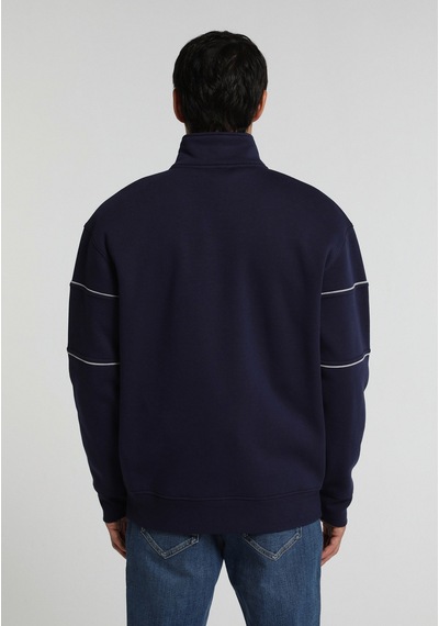 Colin's Colins Relaxed Fit Dik Yaka Düz Erkek Lacivert Sweatshirt Cl1080579 Q1.v2 Nav