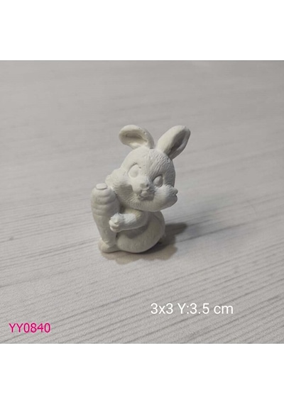 Yy0840 Havuçlu Tavşan Biblo Silikon Kalıp