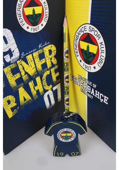 Lisanslı Fenerbahçe Noktalı Defter,kurşun Kalem Ve Kalemtraş Seti Altın