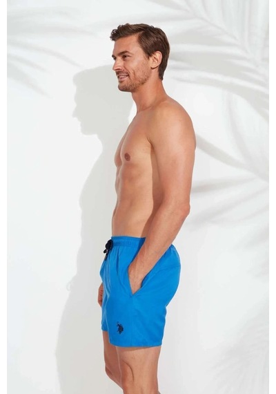 U.S. Polo Assn. Erkek Saks Mavi Orta Boy Deniz Şortu 21000 Saks Mavi