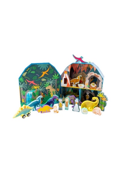 Floss & Rock Ahşap Figürlü Oyun Kutuları Dino 45p6472