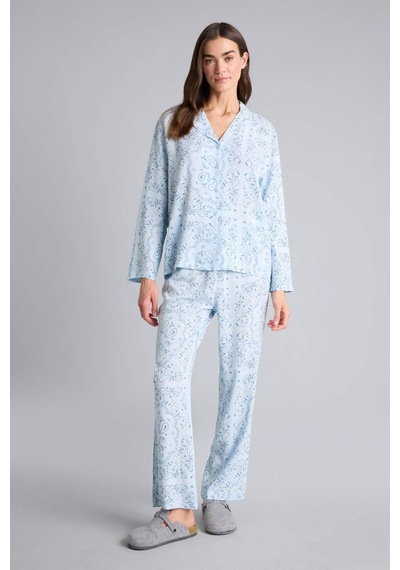 Defacto Desenli Pijama Takımı Üst Alt F9824AX26SP