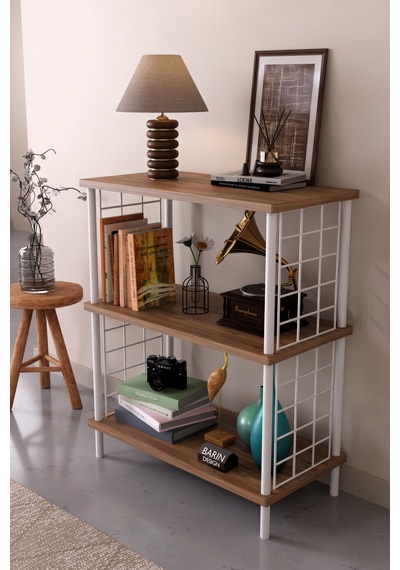 3 Raflı Çevir Tak Beyaz Telli Metal Gövdeli Çok Amaçlı Salon Rafı Ve Kitaplık Salon Organizeri Atlantik Çam 3 Raflı Çevir Tak Beyaz Telli Metal Gövdeli Çok Amaçlı Salon Rafı Ve Kitaplık Salon Organizeri Atlantik Çam