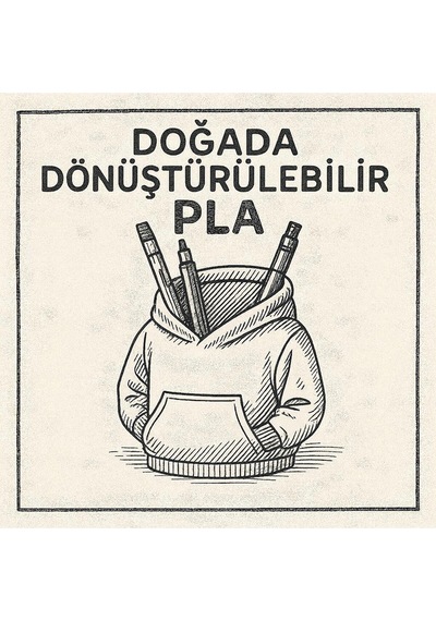 Hoodie Tasarımlı Dekoratif Kalemlik Ofis & Çalışma Masası Organizer