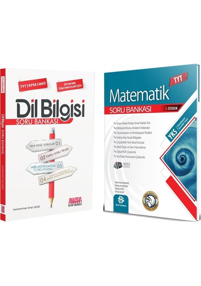 Bilgi Sarmal Tyt Matematik Ve Akm Dil Bilgisi Soru Bankası Seti 2 Kitap