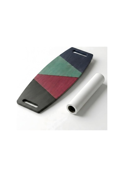 Renkli Denge Tahtası Balance Roller Board Sörf Eğitim Tahtası Kaykay Eğitim Tahtası 73 X 31 Cm Rb04 Çok Renkli