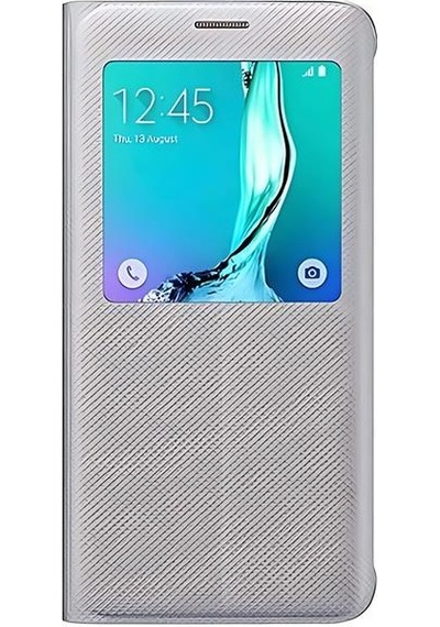 Galaxy S6 Edge Plus İle Uyumlu Kılıf S View Cover Ef-cg928psegtr Gümüş