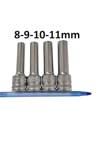 H Rico 4 Parça 1/2 Uzun Lokma 8-9-10-11mm