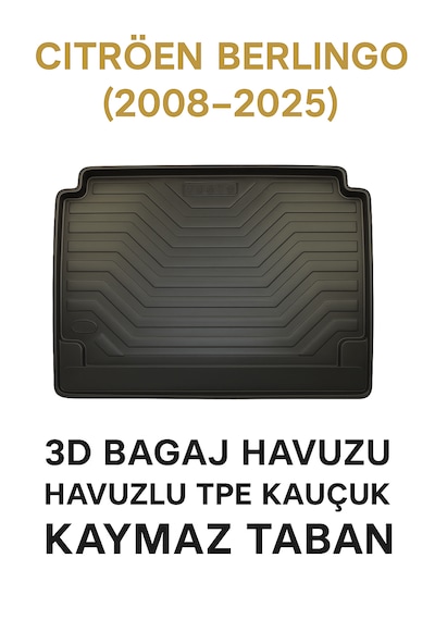 Citroen Berlingo 2008-2025 Uyumlu Bagaj Havuzu 3d Premium