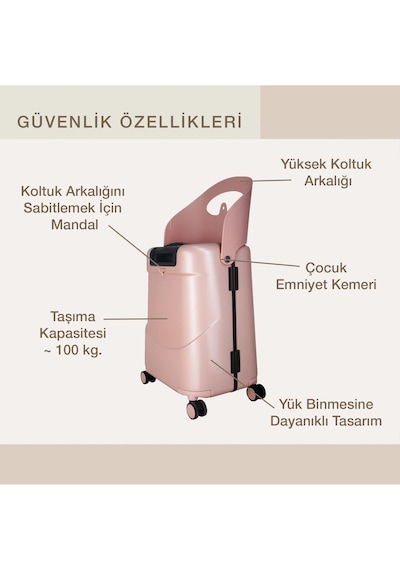 Miamily Carry On Kabin Boy Valiz - Dusty Pink Pembe