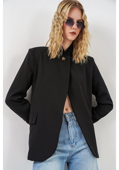 Hiccup Bdart Şal Yaka Blazer Siyah