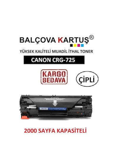 Canon I-Sensys Lbp-6020B Yazici Için 2000 Sf Crg-725 Uyumlu Toner