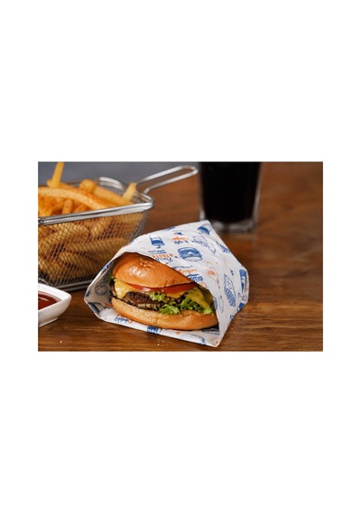 100 Adet Baskılı Yağlı Kağıt 35x50 Cm Hamburger Sandviç Fast Food Restoran Büfe Servis Ve Paketleme Kağıdı Gıda Temasına Uygun