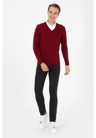 U.s. Polo Assn. Erkek Bordo Kazak /triko 50313662-vr014 Bordo
