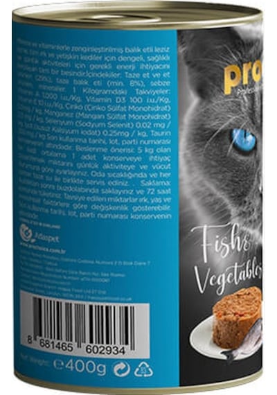 Pro Choice Adult Balık ve Sebzeli Kedi Konservesi 12 x 400 G