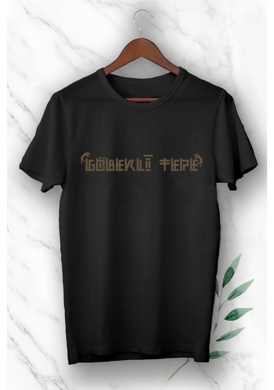 Flood Of Style Unısex Siyah Mitoloji Göbeklitepe Baskılı Tişört