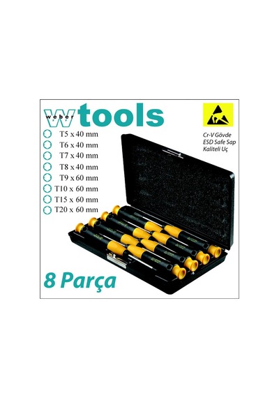 Weber Tools Antistatik Elektronikçi Torx Torn Esd 8 Parça N112766