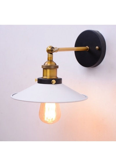 Riolight Retro Mafsallı Hareketli Başlık Metal Aplik Şapka Çapı: (545523312) Siyah