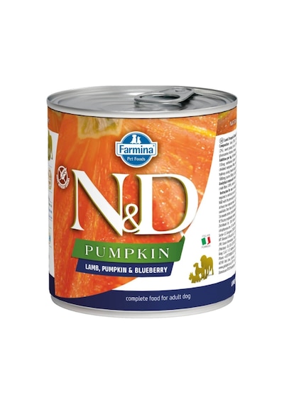 N&D Tahılsız Kuzu Etli Bal Kabaklı & Yaban Mersinli Konserve Yetişkin Köpek Maması 285 G