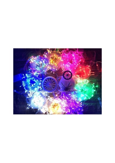 10m Rgb 100 Led Fişli Noel Parti Yılbaşı Ağaç Dekoratif Aydınlatma Lambası Animasyonlu Süsleme Beyaz