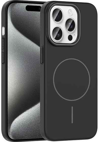 Apple Uyumlu iPhone 15 Pro Max Kılıf M-safe Şarj Özellikli Zore Ruby Sert Kapak