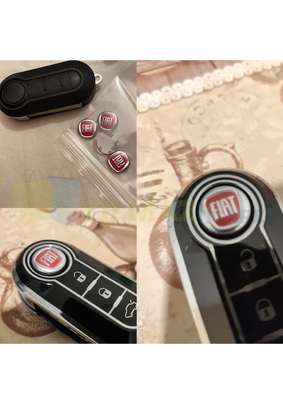 Fiat Kumanda Metal Alaşım Anahtarlık Logo Kabartmalı 3m Yüksek Kalite 14 MM Anahtarlık Değildir