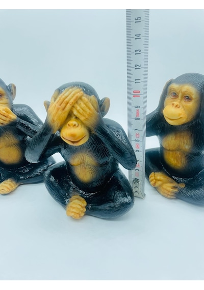 3 Maymun Görmedim-duymadım-bilmiyorum Figürleri //019-995