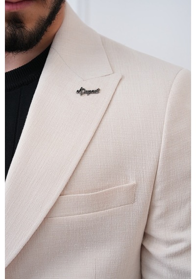 Dupont Classics Dupont Slim Fit Sivri Yaka 6 Drop Çift Yırtmaç Keten Blazer Ceket - Nefes Alabilen Hafif Erkek Ceket Sarı Dupont Classics Dupont Slim Fit Sivri Yaka 6 Drop Çift Yırtmaç Keten Blazer Ceket - Nefes Alabilen Hafif Erkek Ceket Sarı