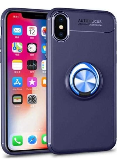 Apple Uyumlu iPhone XR 6.1 Kilif Yüzüklü Tam Korumali Silikon Kapak 417323910