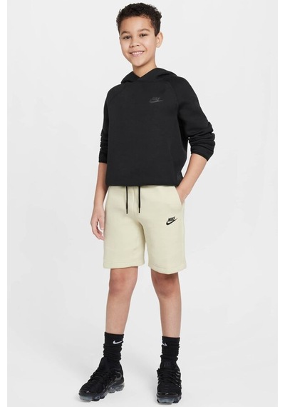 Nike Sportswear Tech Fleece Unisex Kid's Short Çocuk Fermuar Cepli Şort Krem