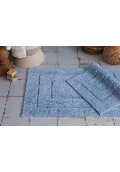 Apricitas 2 Li Banyo Paspası Frame Mavı Mavi