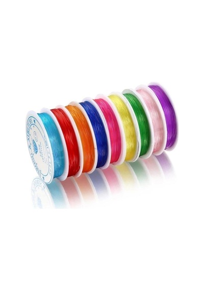 10 Adet Renkli Misina İpi Beyaz 1 Mm