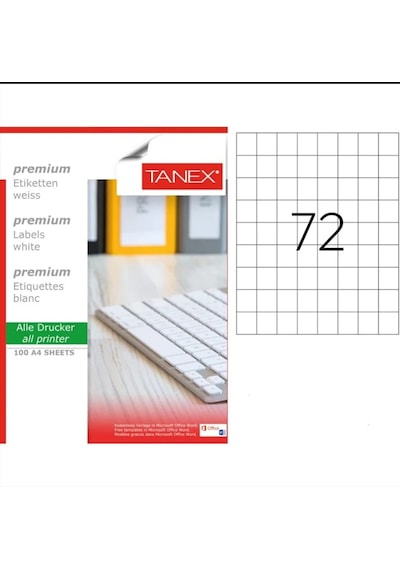 Tanex Tw-2072 26X33MM Laser Etiket 100 Adet