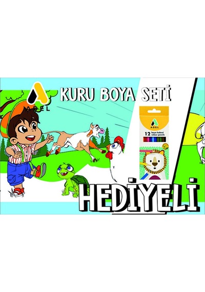 30x120 Boyama Rulosu Yaman Çiftlik Hayatı + Adel 12'li Kuru Boya