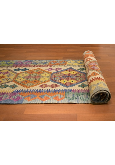 El Dokuma Afgan Yolluk Kilim 100% Yün Kök Boya Elsanat Eserı İle Harıka Desenlı Çok Renkli