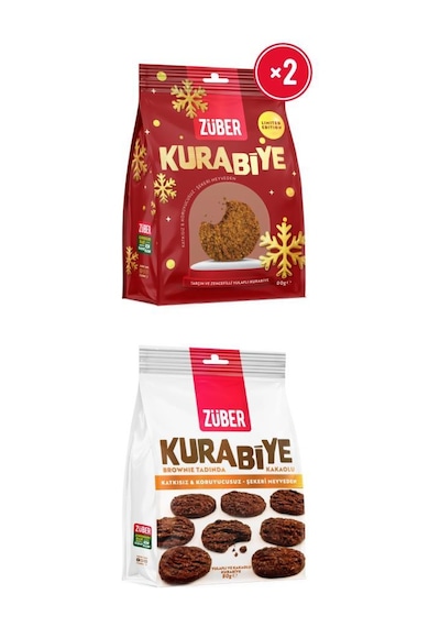 Kurabiye Zencefil&kakao Deneme Paketi 80g X 3 Adet Zencefilli X2, Kakao X1