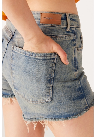 Wrangler Regular Fit Normal Kesim Normal Bel Esnek Jean Kot Şort W231816404 Açık Mavi