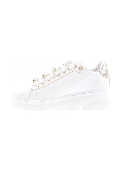 Dgn Es864-23y Kadin Kalin Kristal Taşli Sneakers Ayakkabi ES864-2007-R0198 Beyaz