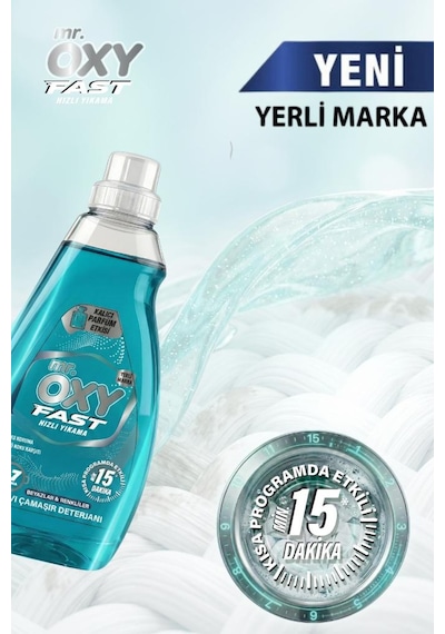 Mr. Oxy Fast Hızlı Yıkama Sıvı Çamaşır Deterjanı Beyazlar & Renkliler 1480 ML