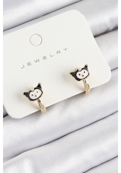 Pirinç Kuromi Model Gold Renk Çocuk Küpe Çok Renkli 92937019