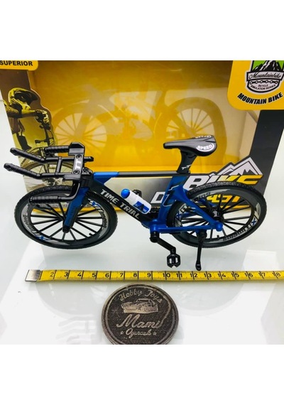 Mountain Bike Mavi 1 10 Ölçek Metal Model Oyuncak Bisiklet Y1