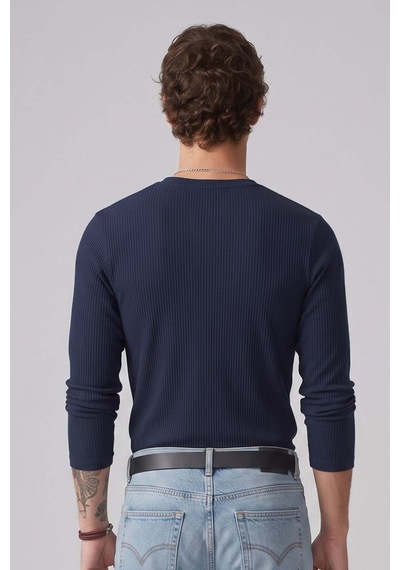 Barrels And Oıl Erkek Bisiklet Yaka İnterlok Sweatshirt - İndigo İndigo