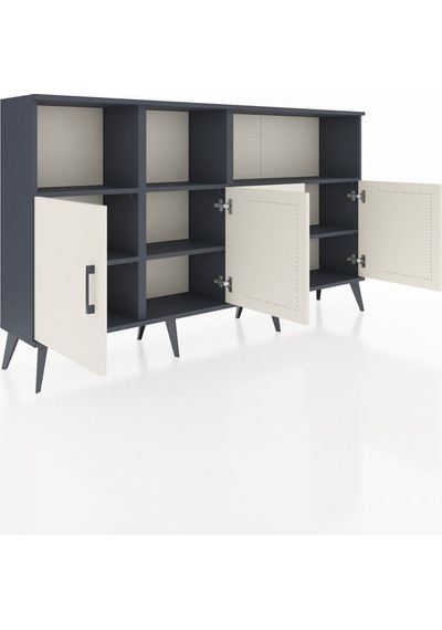 Arges Konsol 6 Raflı 4 Kapaklı 176x30x99 Antrasit-aytaşı/antrasit Aytası/antrasıt - Antrasıt Arges Konsol 6 Raflı 4 Kapaklı 176x30x99 Antrasit-aytaşı/antrasit Aytası/antrasıt - Antrasıt