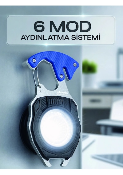 Çok Fonksiyonlu Acil Durum El Feneri Elektronik Çakmak Tornavida Ve Düdük Özellikli Çok Renkli